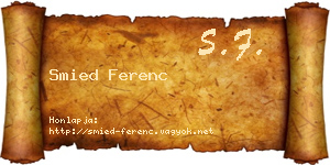 Smied Ferenc névjegykártya