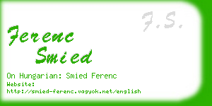 ferenc smied business card